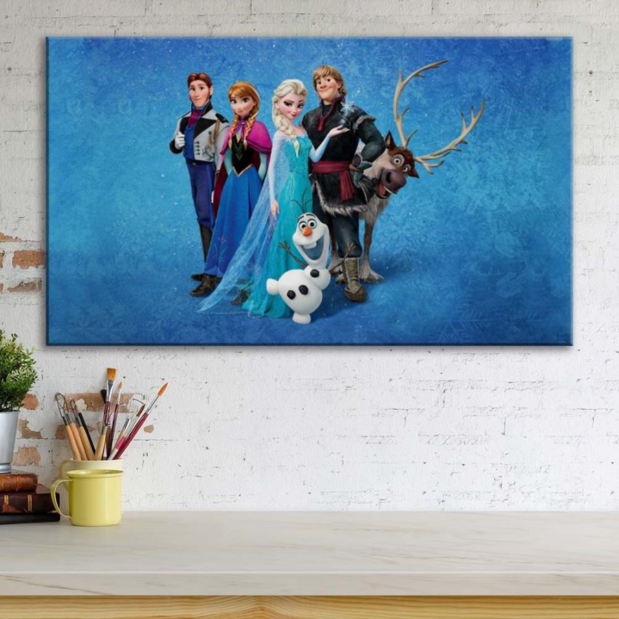 Frozen Disney Alle Charaktere 9 Leinwandbilder – Bild 3