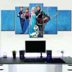 Frozen Disney Alle Charaktere 9 Leinwandbilder
