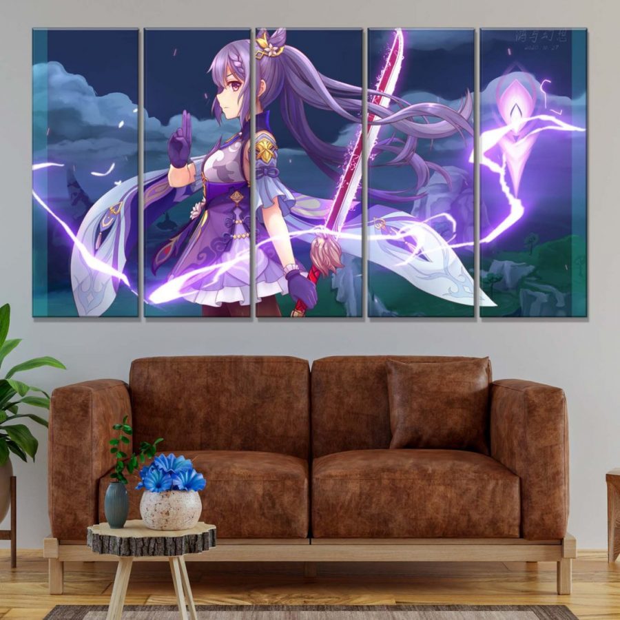 Keqing Genshin Impact 7 Leinwandbilder – Bild 2