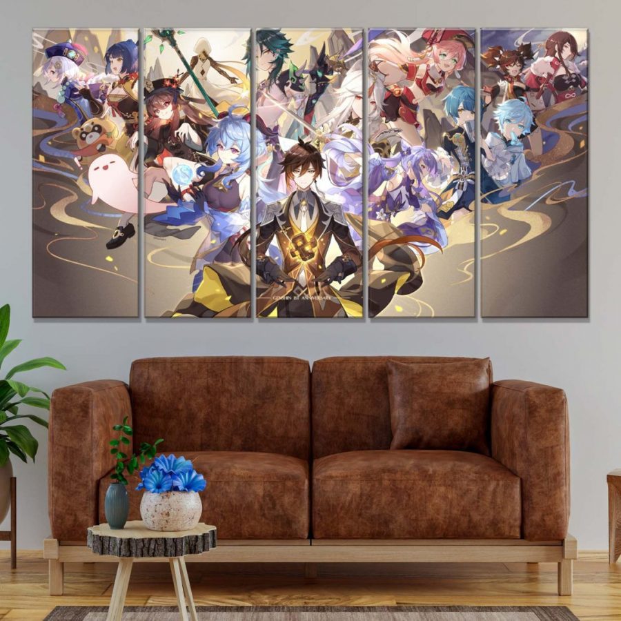Genshin Impact Alle Charaktere 11 Leinwandbilder – Bild 2