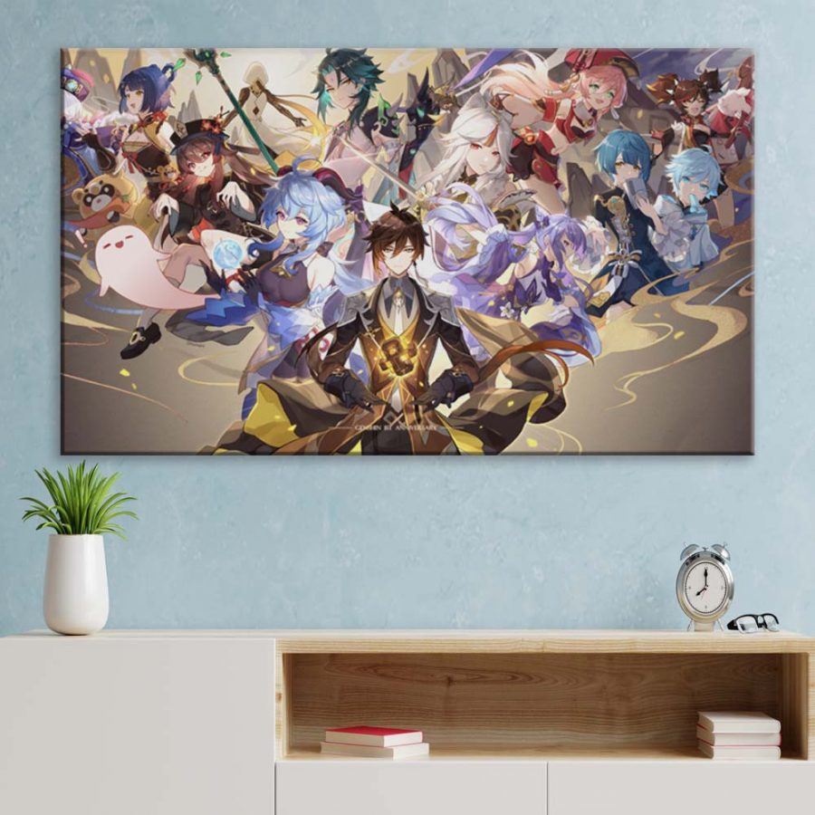 Genshin Impact Alle Charaktere 11 Leinwandbilder – Bild 3