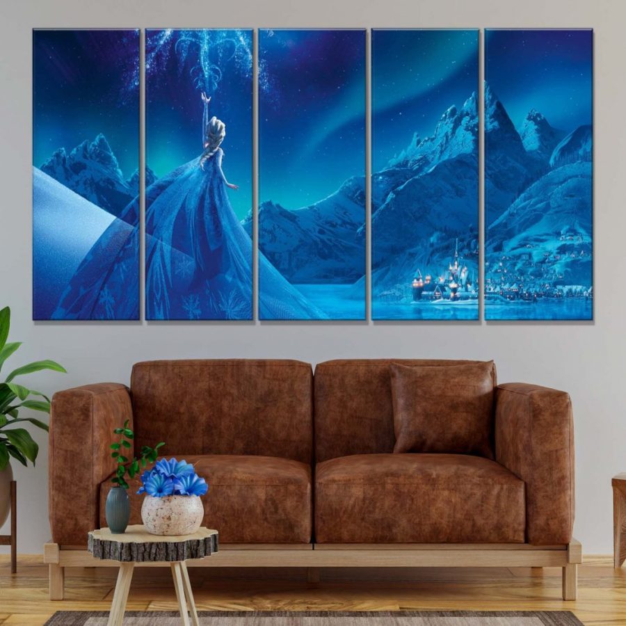 Elsa Frozen Disney 4 Leinwandbilder – Bild 2