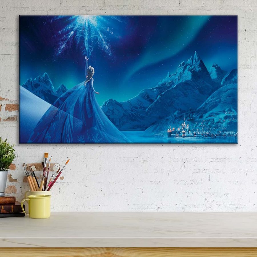 Elsa Frozen Disney 4 Leinwandbilder – Bild 3