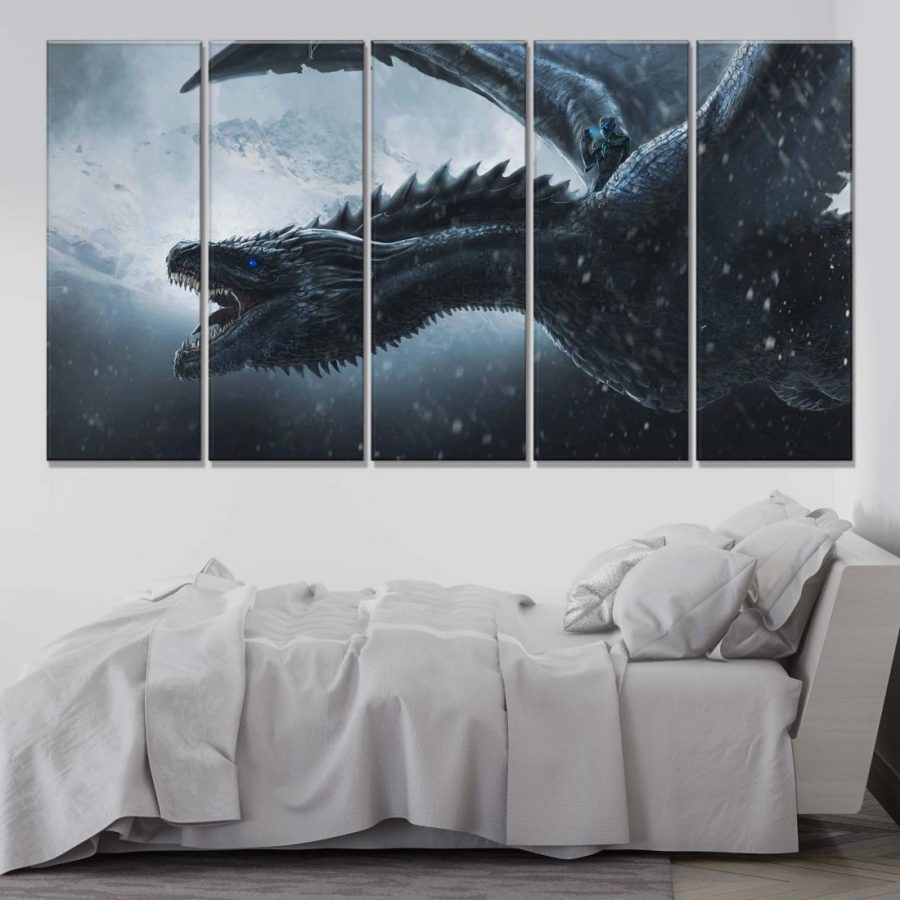 Game of Thrones Winter is coming Dragon 40 Leinwandbilder – Bild 2