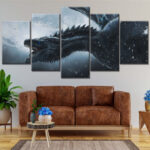 Game of Thrones Winter is coming Dragon 40 Leinwandbilder