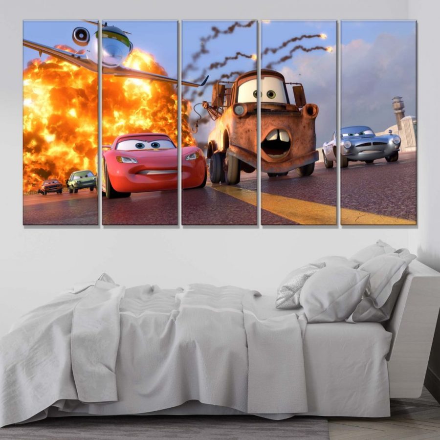 Disney Cars Alle Charaktere 4 Leinwandbilder – Bild 2