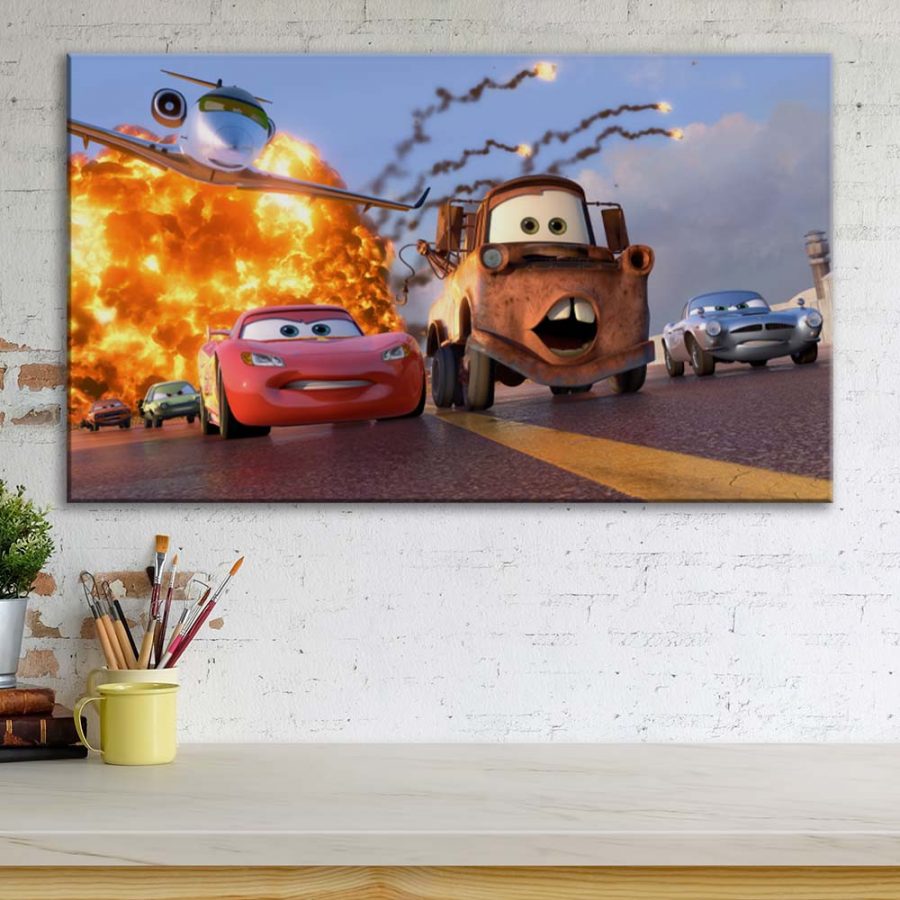 Disney Cars Alle Charaktere 4 Leinwandbilder – Bild 3