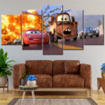 Disney Cars Alle Charaktere 4 Leinwandbilder
