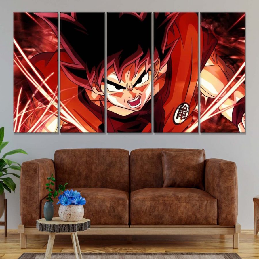 Dragon Ball Z Goku Kaioken Leinwandbilder – Bild 2
