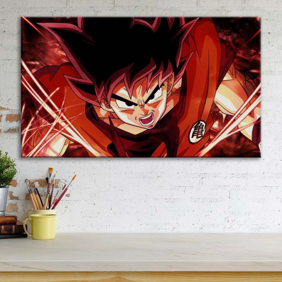 Dragon Ball Z Goku Kaioken Leinwandbilder – Bild 3