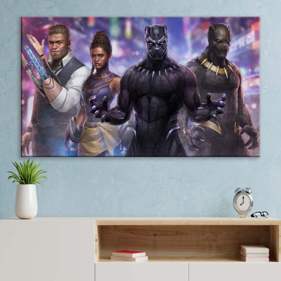 Black Panther Alle Charaktere 11 Leinwandbilder – Bild 3