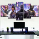 Black Panther Alle Charaktere 11 Leinwandbilder