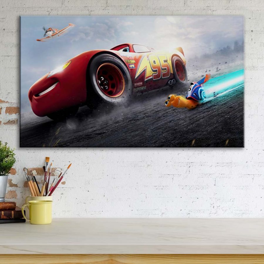 Lightning McQueen Disney Cars 2 Leinwandbilder – Bild 3