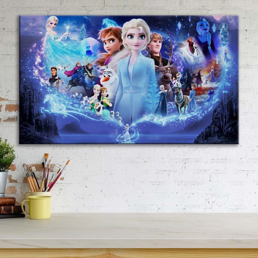 Frozen Disney Alle Charaktere 3 Leinwandbilder – Bild 3