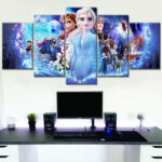 Frozen Disney Alle Charaktere 3 Leinwandbilder