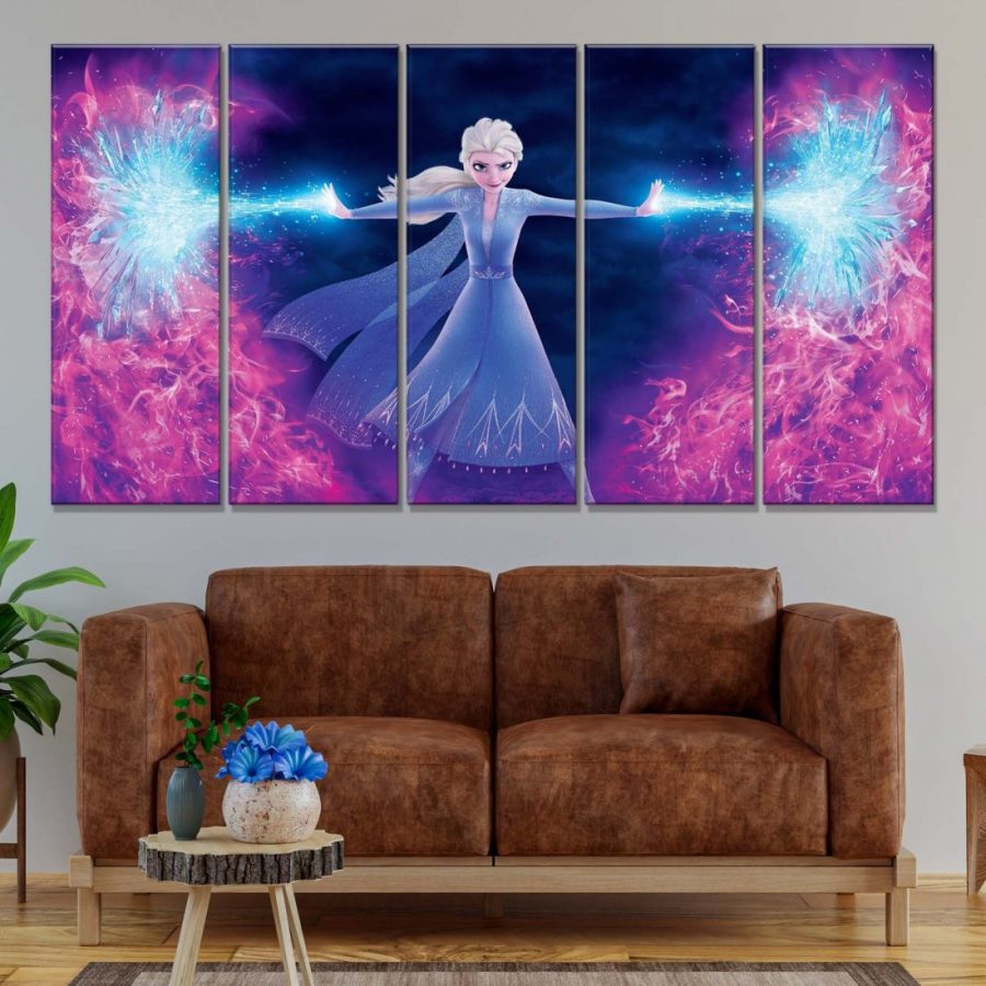 Elsa Frozen Disney 5 Leinwandbilder – Bild 2