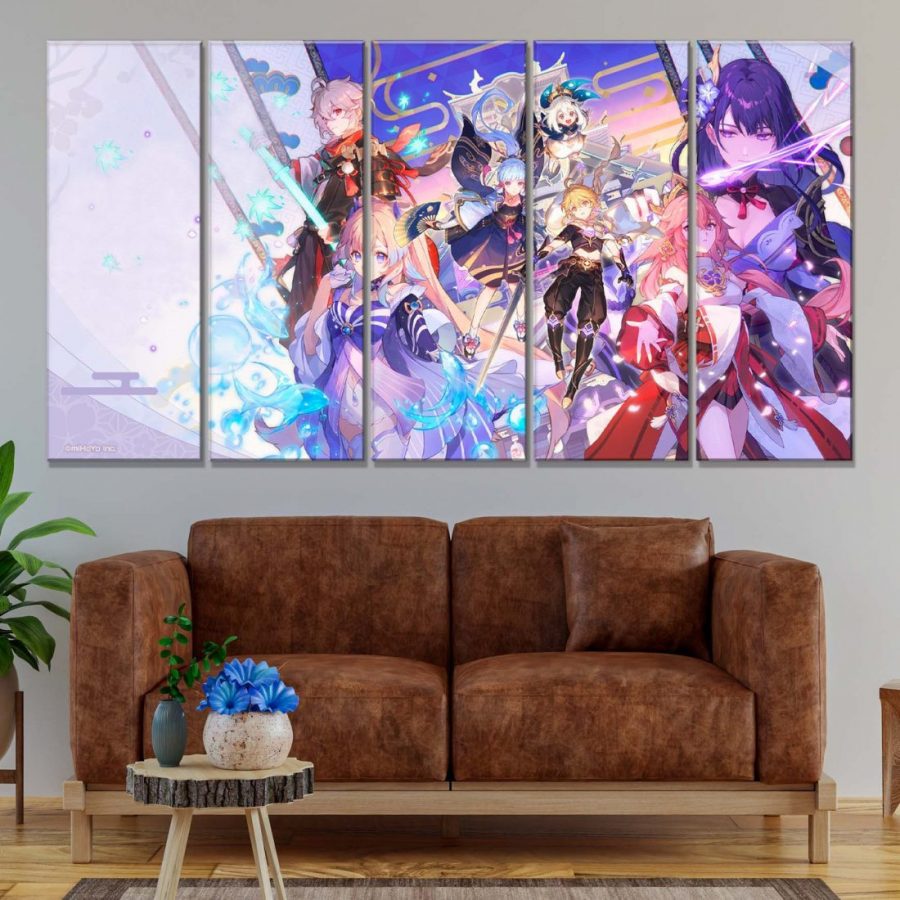 Genshin Impact Alle Charaktere 10 Leinwandbilder – Bild 2