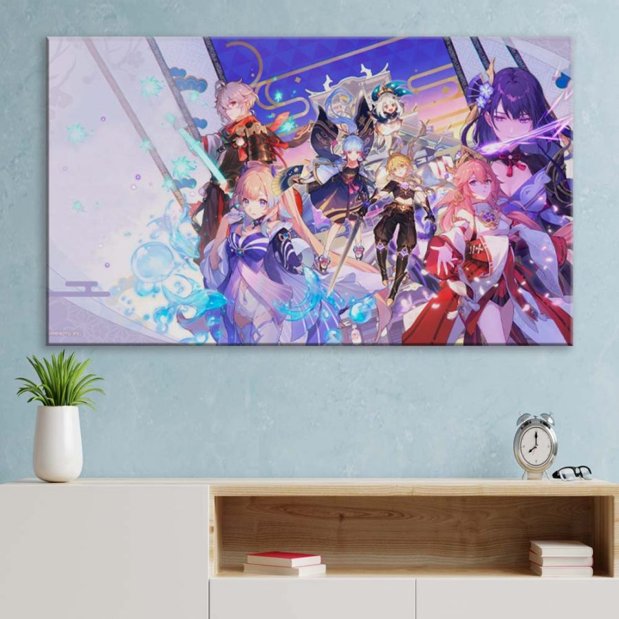 Genshin Impact Alle Charaktere 10 Leinwandbilder – Bild 3