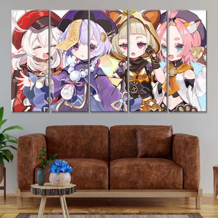 Genshin Impact Alle Charaktere 12 Leinwandbilder – Bild 2