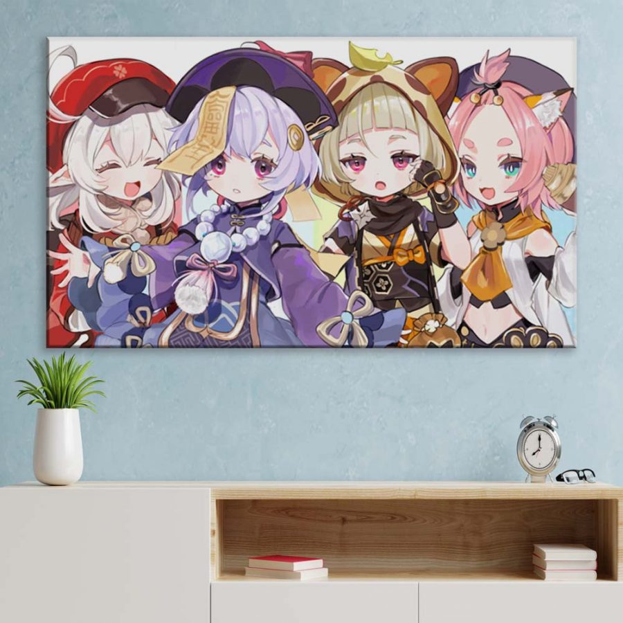 Genshin Impact Alle Charaktere 12 Leinwandbilder – Bild 3