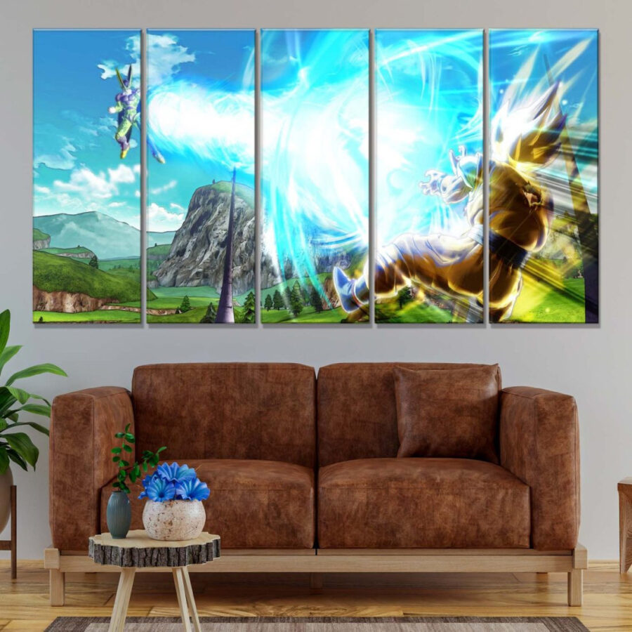 Dragon Ball Z Goku und Cell Fight Leinwandbilder – Bild 2