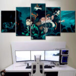 Tanjiro Nezuko Demon Slayer Kimetsu No Yaiba 3 Leinwandbilder