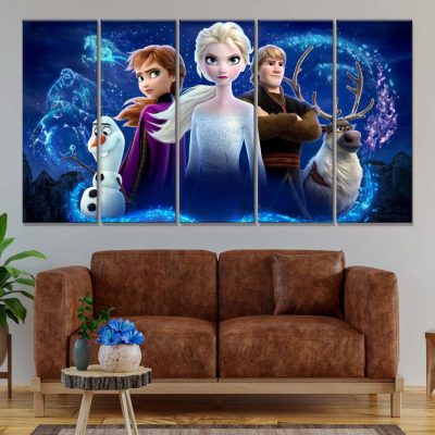 Alternative view of Frozen Disney Alle Charaktere 2 Leinwandbilder