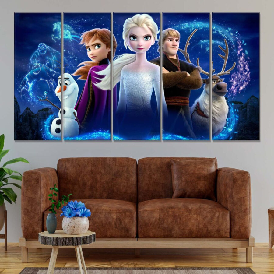 Frozen Disney Alle Charaktere 2 Leinwandbilder – Bild 2