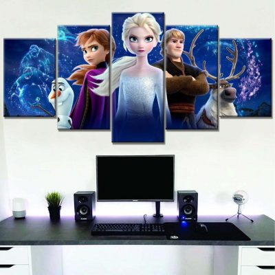Frozen Disney Alle Charaktere 2 Leinwandbilder