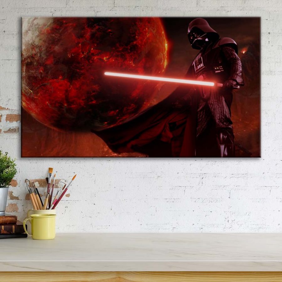 Star Wars Darth Vader und Lichtschwert Leinwandbilder – Bild 3