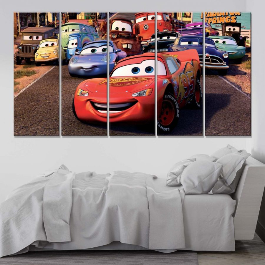 Disney Cars Alle Charaktere 8 Leinwandbilder – Bild 2