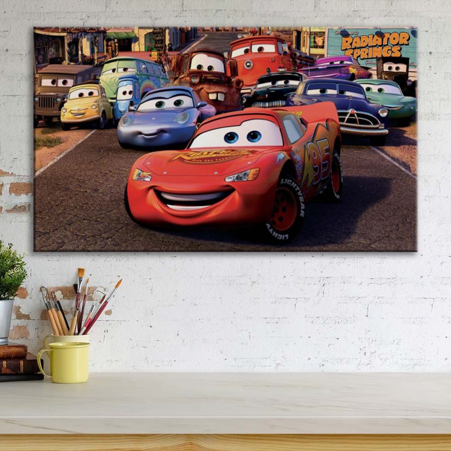 Disney Cars Alle Charaktere 8 Leinwandbilder – Bild 3