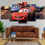 Disney Cars Alle Charaktere 8 Leinwandbilder