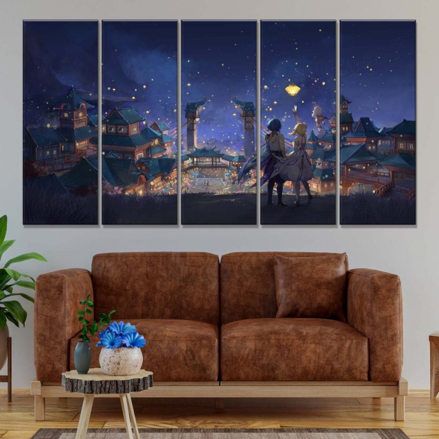 Genshin Impact Alle Charaktere 9 Leinwandbilder – Bild 2