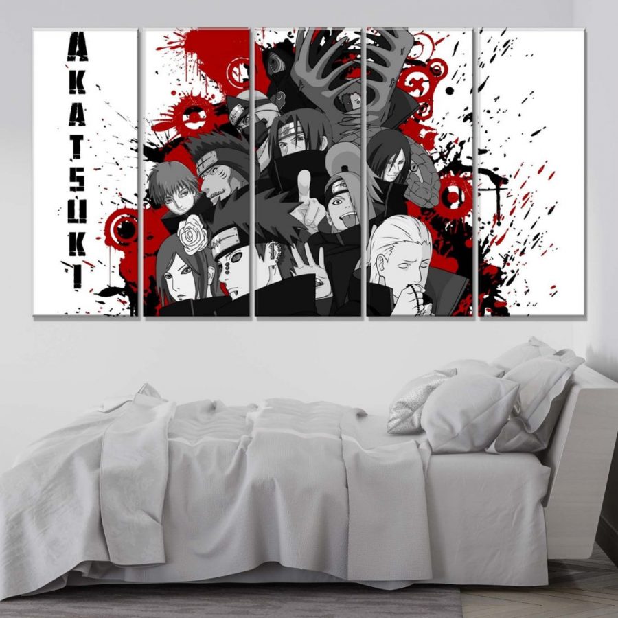 Akatsuki Alle Charaktere 5 Leinwandbilder – Bild 2