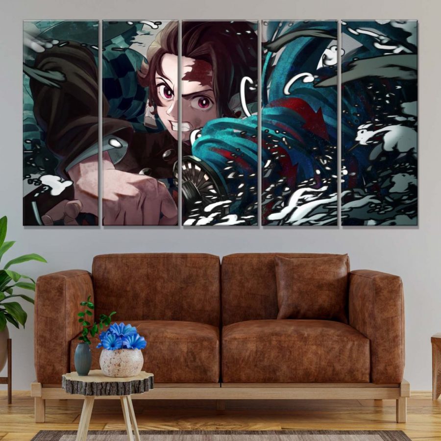 Tanjiro Demon Slayer Kimetsu No Yaiba 2 Leinwandbilder – Bild 2