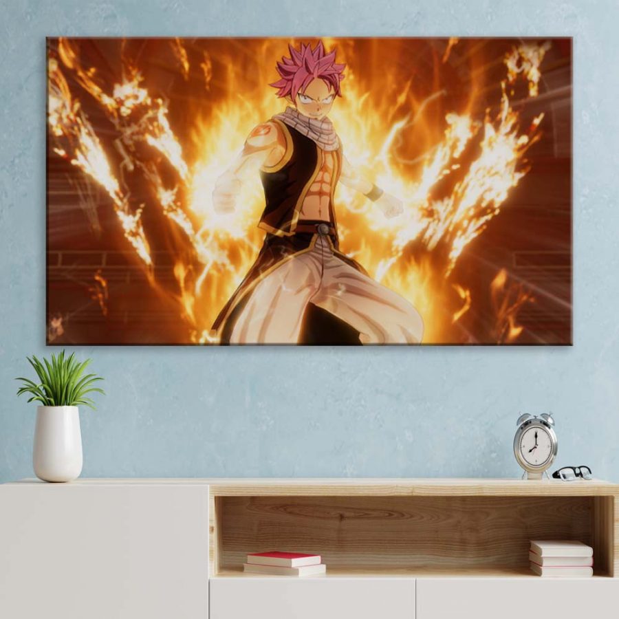 Natsu Dragneel Fairy Tail 4 Leinwandbilder – Bild 3