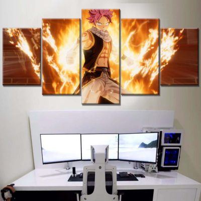 Natsu Dragneel Fairy Tail 4 Leinwandbilder