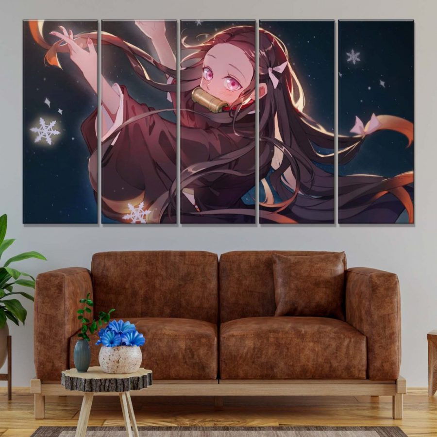 Nezuko Demon Slayer Kimetsu No Yaiba 8 Leinwandbilder – Bild 2