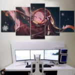 Nezuko Demon Slayer Kimetsu No Yaiba 8 Leinwandbilder