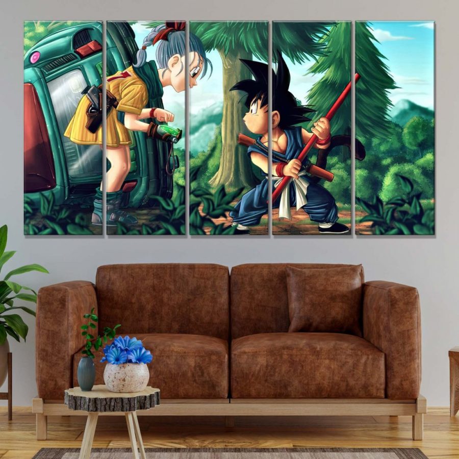 Dragon Ball Z Goku und Bulma Leinwandbilder – Bild 2