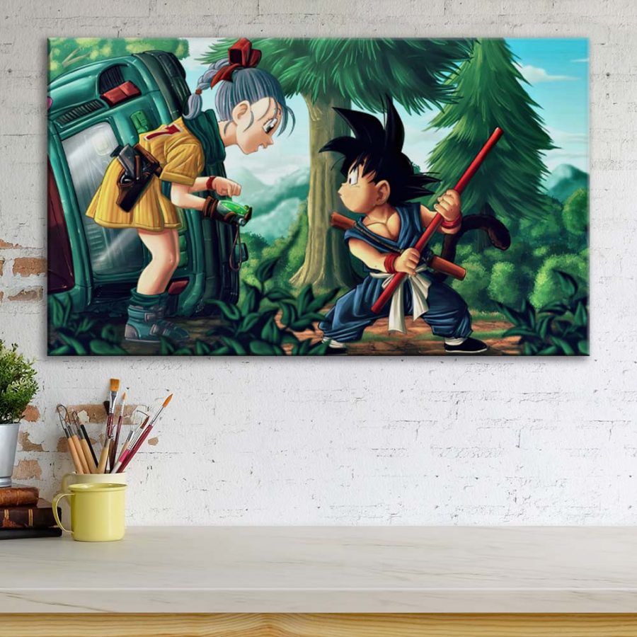 Dragon Ball Z Goku und Bulma Leinwandbilder – Bild 3
