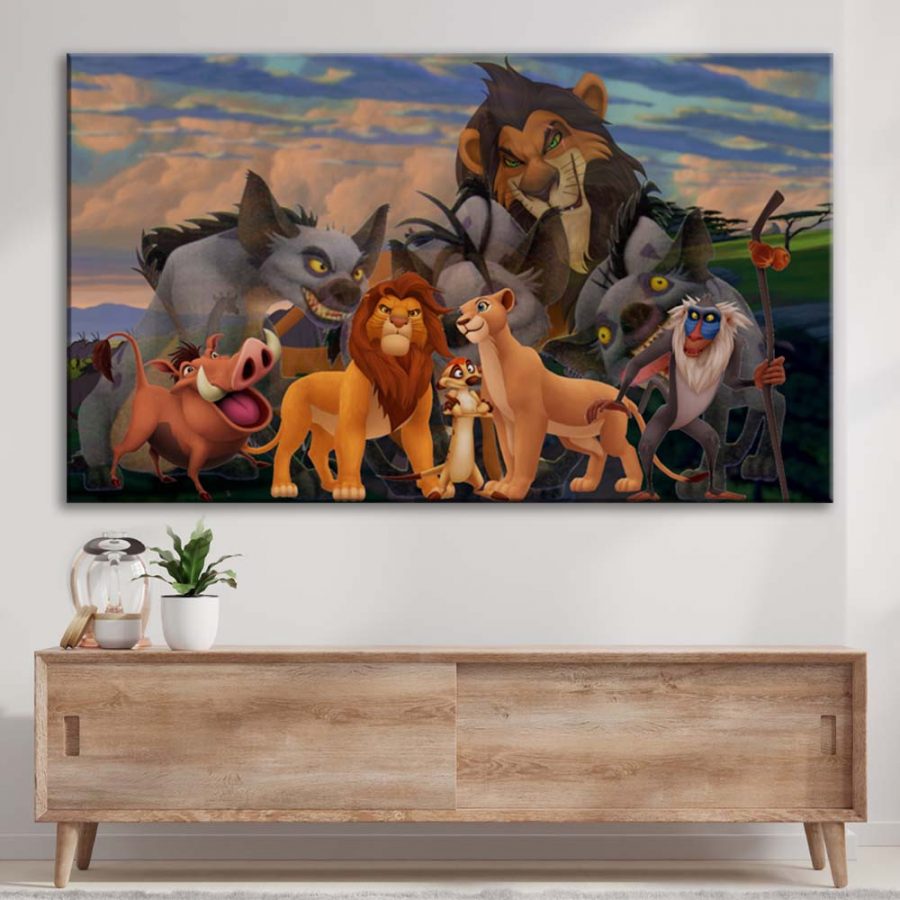 Simba König der Löwen 8 Leinwandbilder – Bild 3
