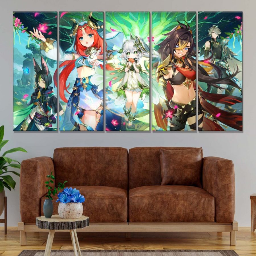 Genshin Impact Alle Charaktere 17 Leinwandbilder – Bild 2