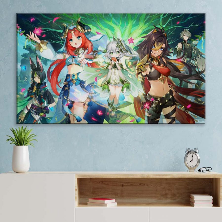Genshin Impact Alle Charaktere 17 Leinwandbilder – Bild 3