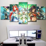 Genshin Impact Alle Charaktere 17 Leinwandbilder