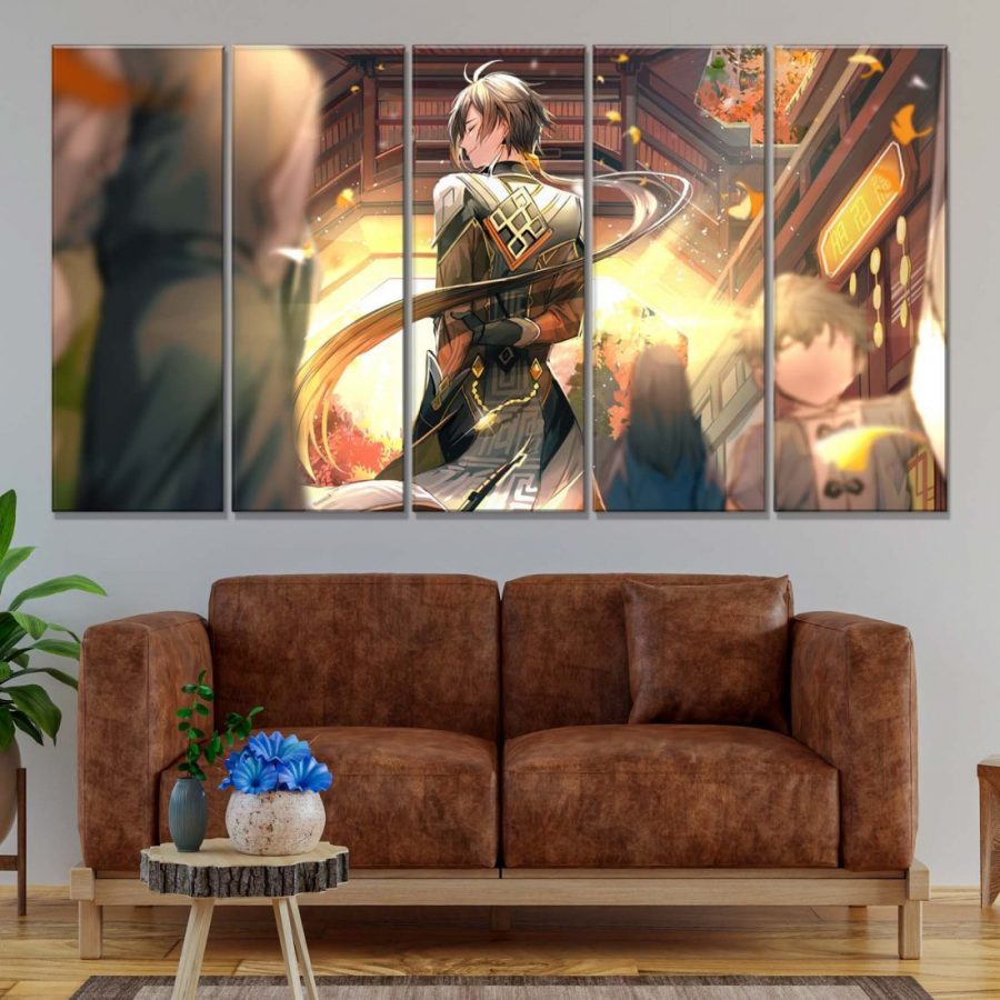 Zhongli Genshin Impact Leinwandbilder – Bild 2