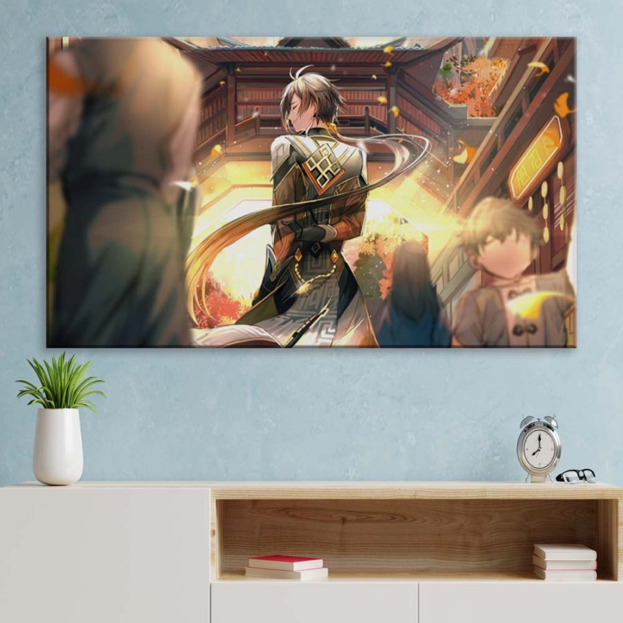 Zhongli Genshin Impact Leinwandbilder – Bild 3