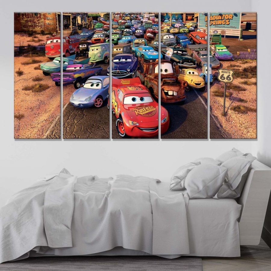 Disney Cars Alle Charaktere 3 Leinwandbilder – Bild 2