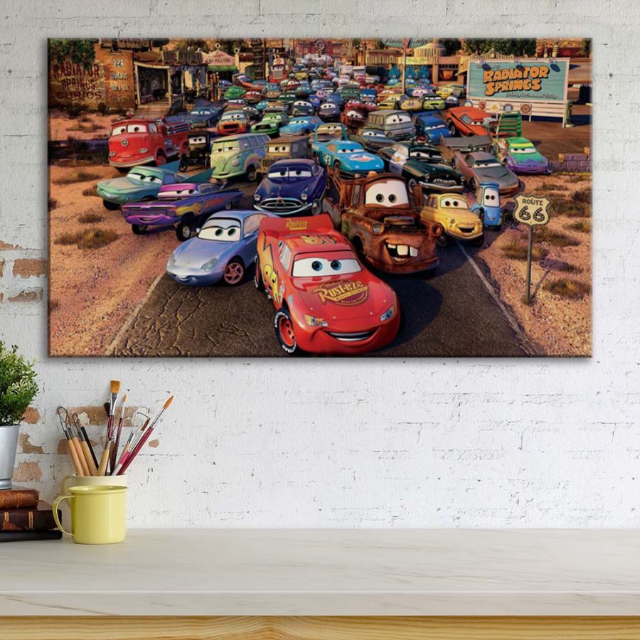 Disney Cars Alle Charaktere 3 Leinwandbilder – Bild 3